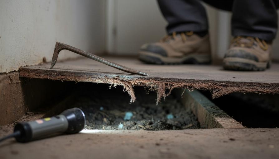 inspecting-home-for-damage image WDIR Inspection Crawl Space